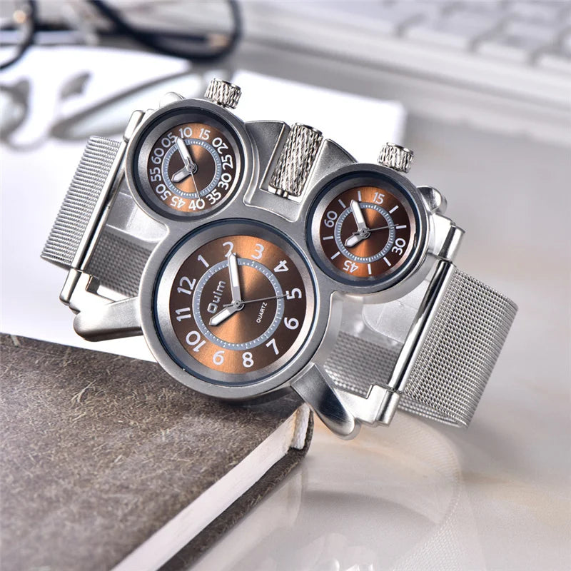 Reloj Deportivo Gorben – 3 Zonas Horarias, Cuarzo y Estilo Oversize