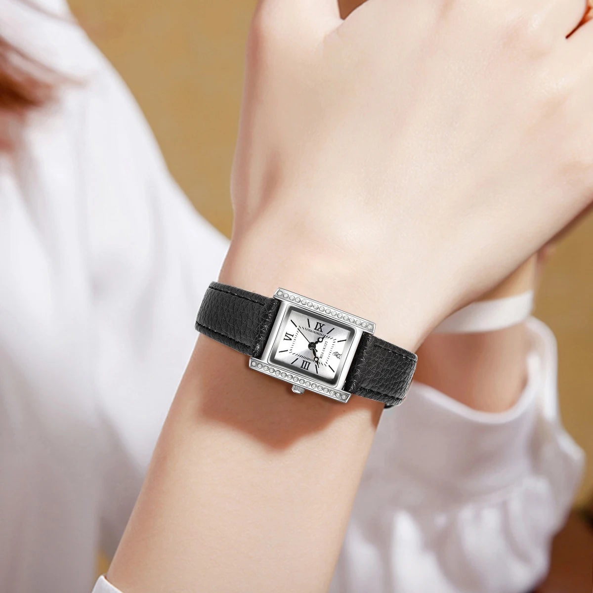 Reloj Mujer Cuero y Números Romanos – Elegancia que Habla por Ti