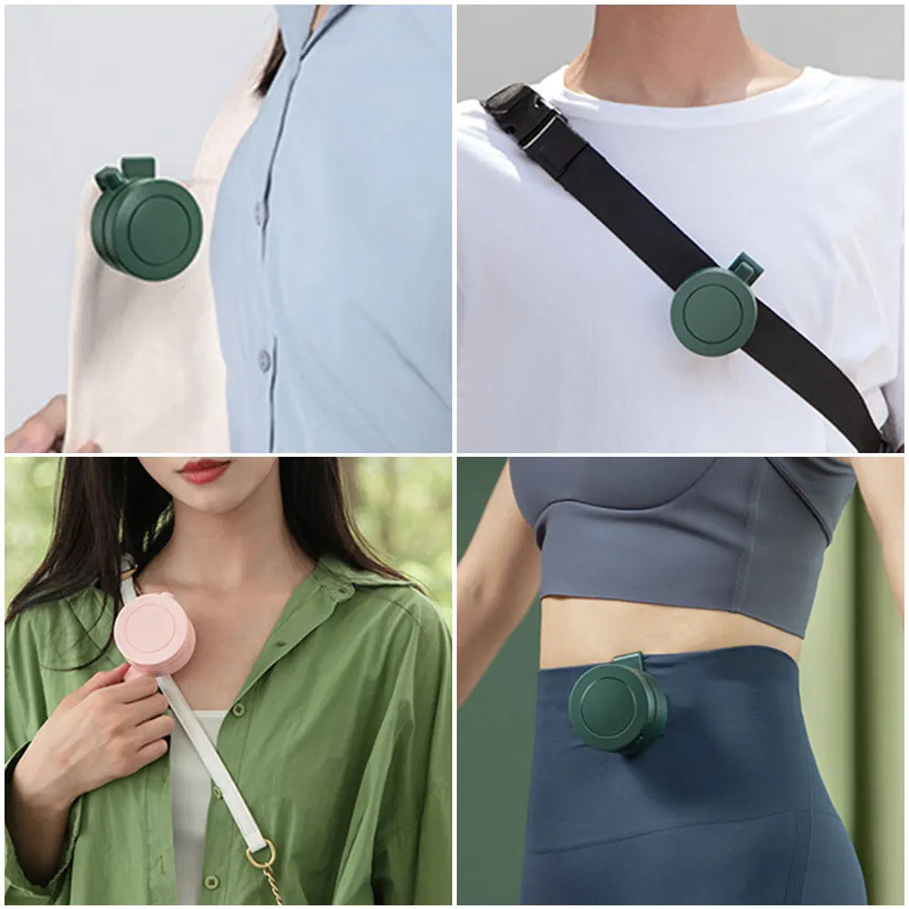 Mini Ventilador de Clip USB Recargable | 3 Velocidades, Silencioso, Portátil para Cintura y Cuello