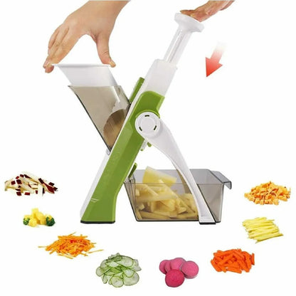 El Cortador de Cocina que lo Hace Todo – Mandolina 4 en 1 para Verduras y Papas