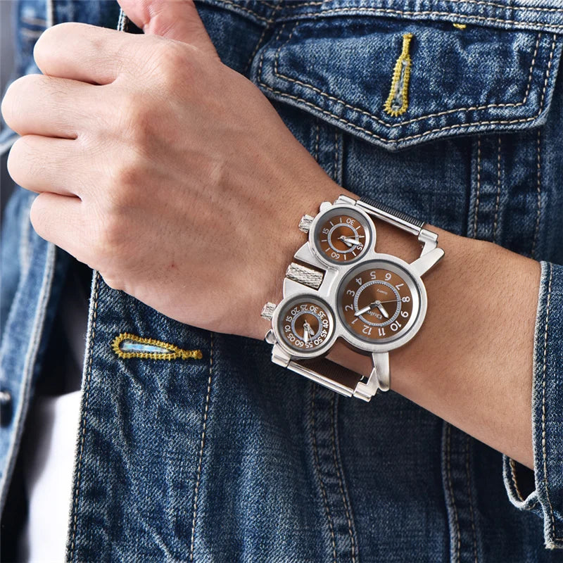 Reloj Deportivo Gorben – 3 Zonas Horarias, Cuarzo y Estilo Oversize