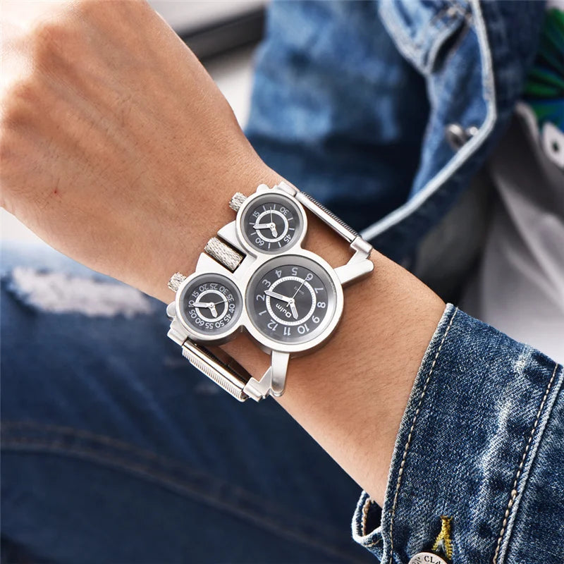 Reloj Deportivo Gorben – 3 Zonas Horarias, Cuarzo y Estilo Oversize