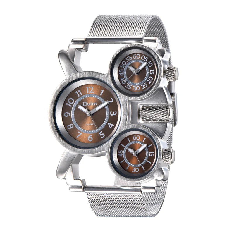 Reloj Deportivo Gorben – 3 Zonas Horarias, Cuarzo y Estilo Oversize