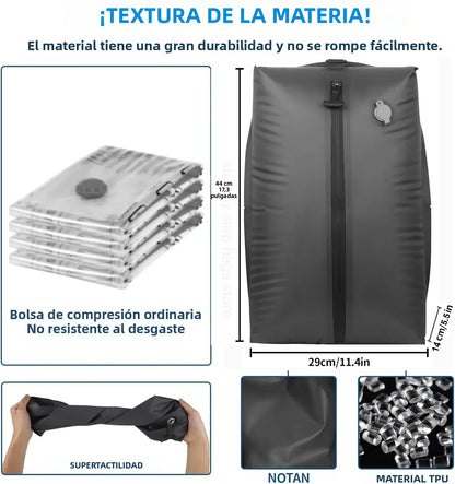 Bolsas de Vacío para Viaje – Ahorra Espacio en tu Maleta + Organizador de Ropa Impermeable y Hermético
