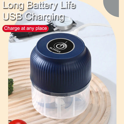 Picadora Eléctrica Mini USB Recargable 250ml | Tritura Ajo, Verduras y Más en Segundos