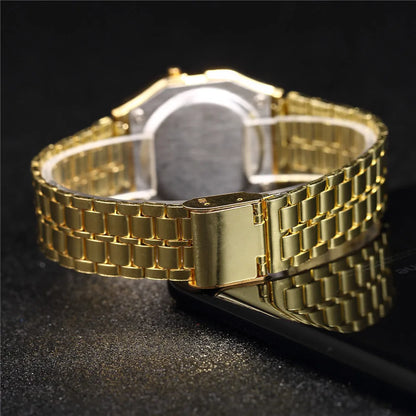 Reloj Digital Mujer Acero Inoxidable – Estilo Elegante que Dura