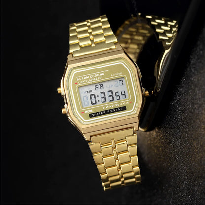 Reloj Digital Mujer Acero Inoxidable – Estilo Elegante que Dura