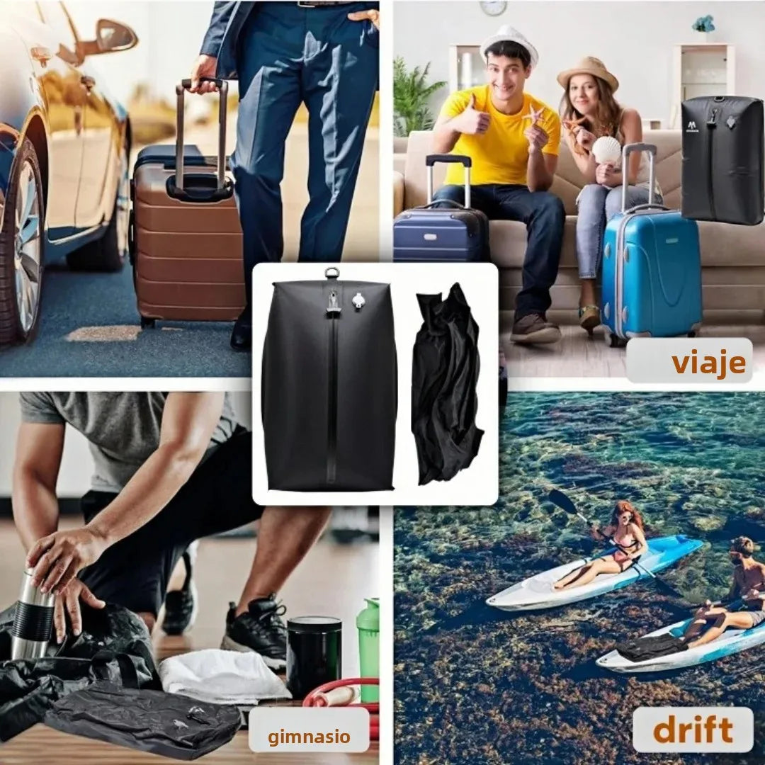 Bolsas de Vacío para Viaje – Ahorra Espacio en tu Maleta + Organizador de Ropa Impermeable y Hermético